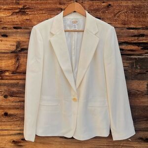 TALBOTS | Elegant Cream Off-White Women's Blazer 12P